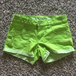 Green shorts